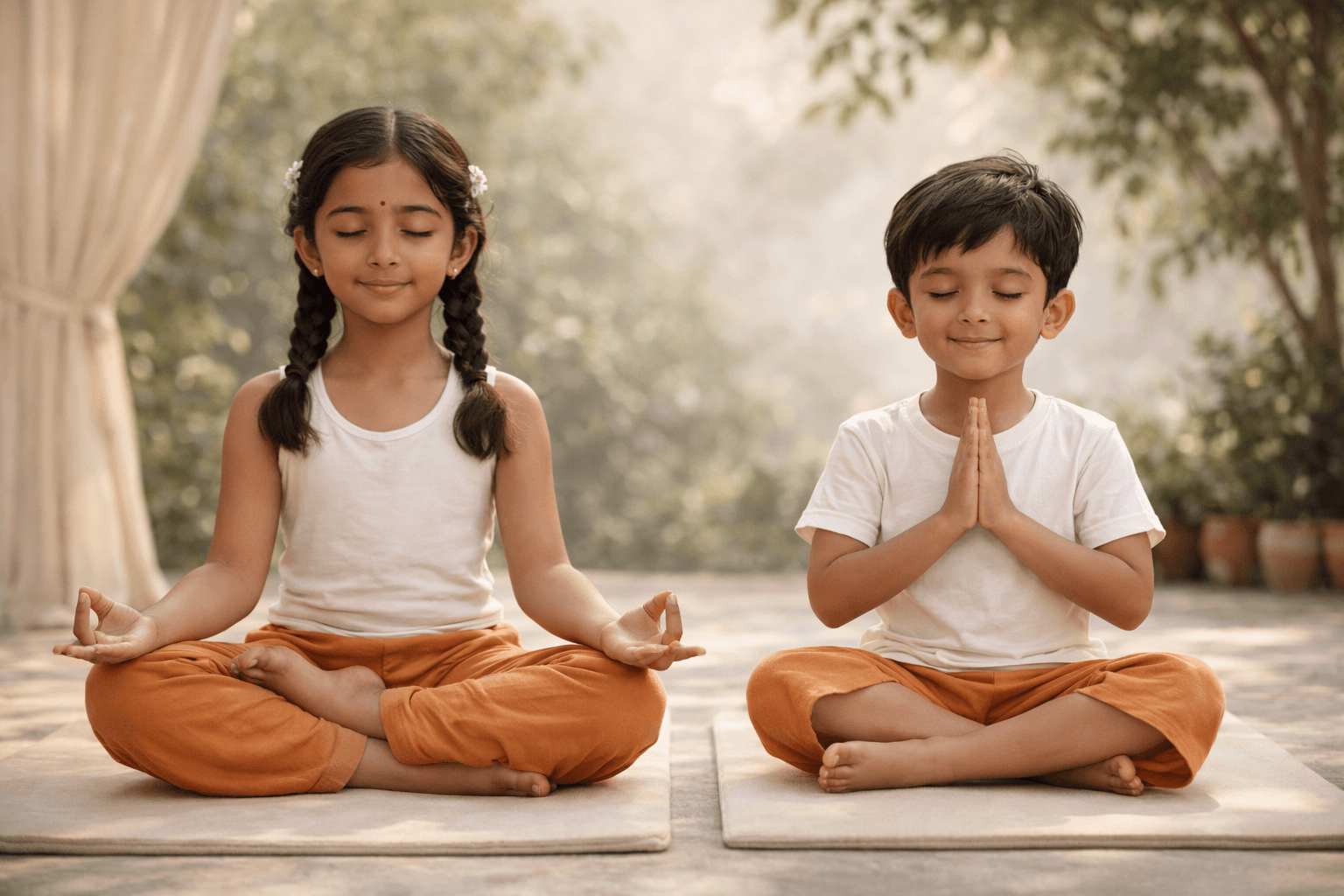 Kids learning mantras