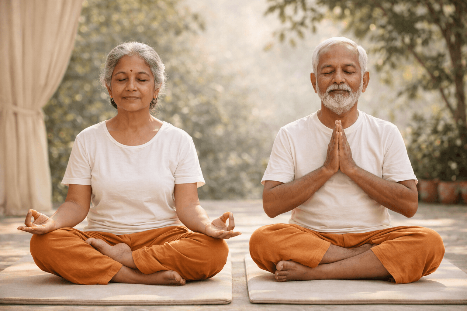 Seniors learning mantras